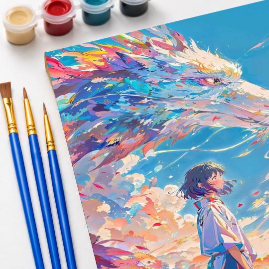 PAINT BY NUMBERS WITH FRAME Paintings to Paint - Spirited Away 40x50 cm, photo 5