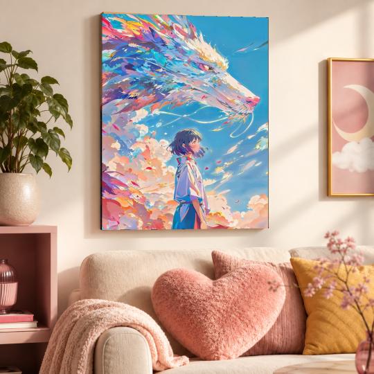 PAINT BY NUMBERS WITH FRAME Paintings to Paint - Spirited Away 40x50 cm, photo 9