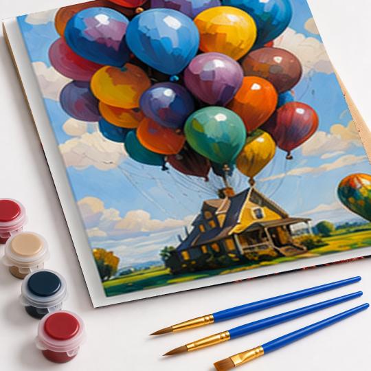 PAINT BY NUMBERS WITH FRAME Paintings to Paint - Disney Up 40x50 cm, photo 4