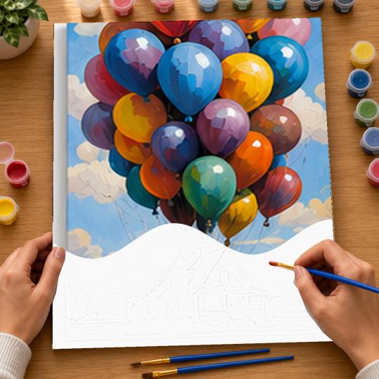 PAINT BY NUMBERS WITH FRAME Paintings to Paint - Disney Up 40x50 cm, photo 6