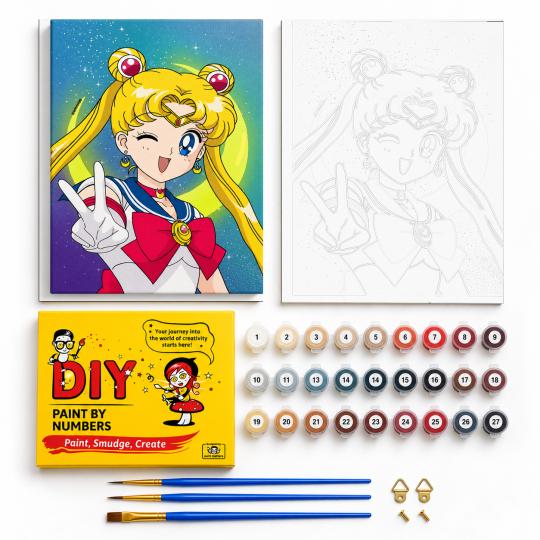 PAINT BY NUMBERS WITH FRAME Paintings to Paint - Sailor Moon 40x50 cm, photo 2