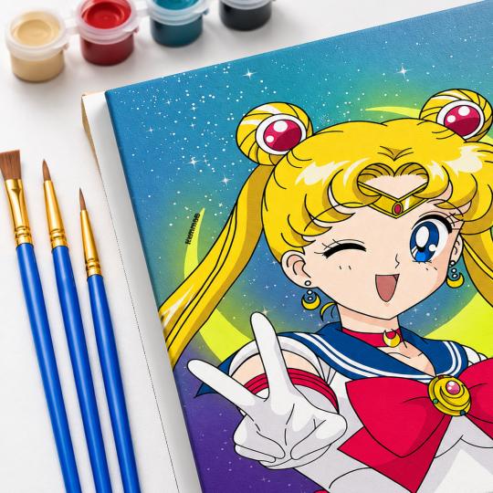 PAINT BY NUMBERS WITH FRAME Paintings to Paint - Sailor Moon 40x50 cm, photo 5