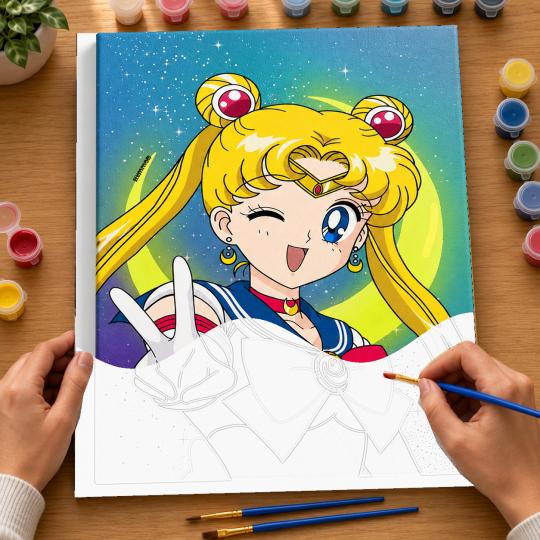 PAINT BY NUMBERS WITH FRAME Paintings to Paint - Sailor Moon 40x50 cm, photo 6