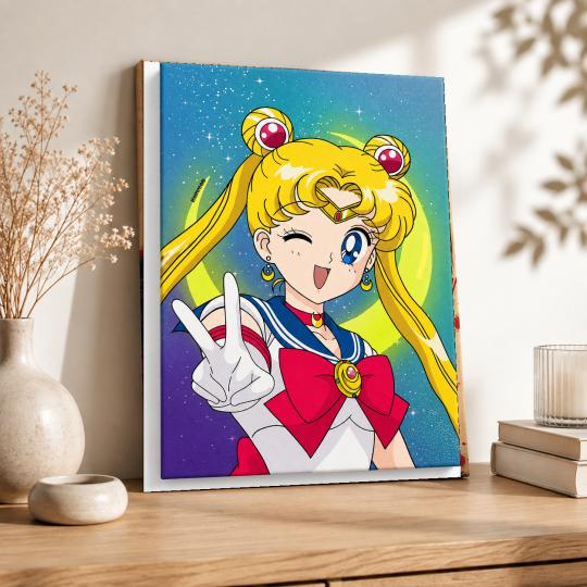 PAINT BY NUMBERS WITH FRAME Paintings to Paint - Sailor Moon 40x50 cm, photo 8