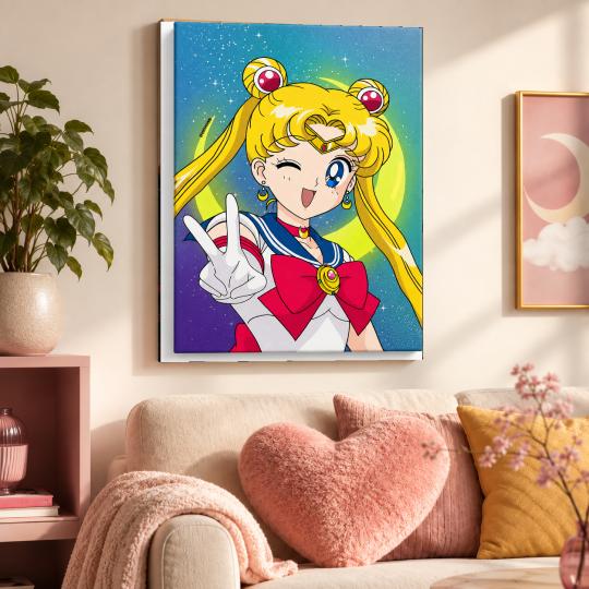 PAINT BY NUMBERS WITH FRAME Paintings to Paint - Sailor Moon 40x50 cm, photo 9