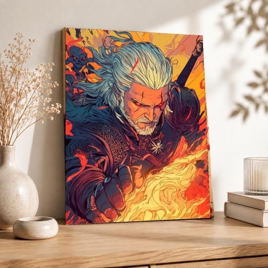 PAINT BY NUMBERS Paintings to Paint - The Witcher - Geralt's Igni 40x50 cm, photo 8