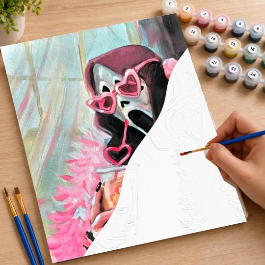 PAINT BY NUMBERS WITH FRAME Paintings to Paint - The Pink Scream 40x50 cm, photo 7