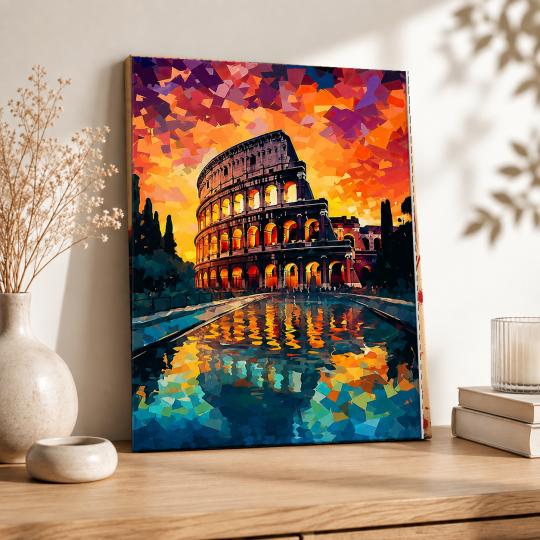 MALOWANIE PO NUMERACH Z RAMĄ Obrazy do malowania Koloseum Rzym 40x50 cm, zdjęcie 8