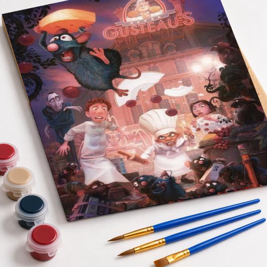 PAINT BY NUMBERS WITH FRAME Paintings to Paint - Disney Ratatouille 40x50 cm, photo 4