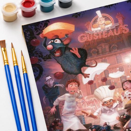 PAINT BY NUMBERS WITH FRAME Paintings to Paint - Disney Ratatouille 40x50 cm, photo 5