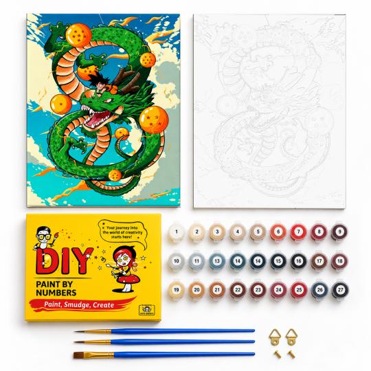 MALOWANIE PO NUMERACH Z RAMĄ Obrazy do malowania Dragon Ball 40x50 cm, zdjęcie 2