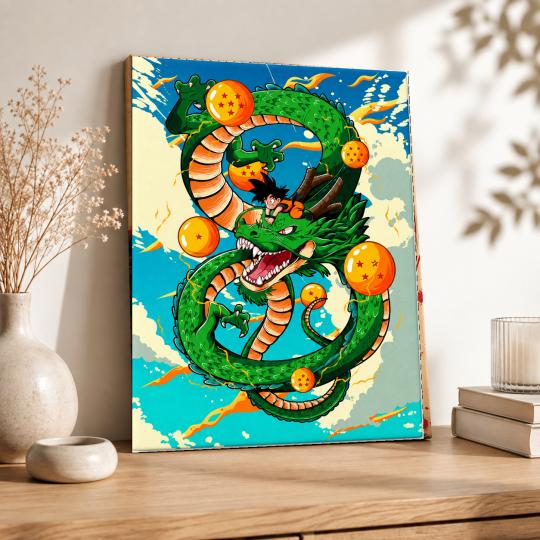 MALOWANIE PO NUMERACH Z RAMĄ Obrazy do malowania Dragon Ball 40x50 cm, zdjęcie 8