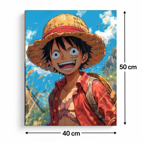 PAINT BY NUMBERS WITH FRAME Paintings to Paint - One Piece - Monkey D. Luffy 40x50 cm, photo 3