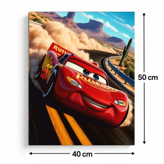 PAINT BY NUMBERS Paintings to Paint - Cars - Lightning McQueen 40x50 cm, photo 3