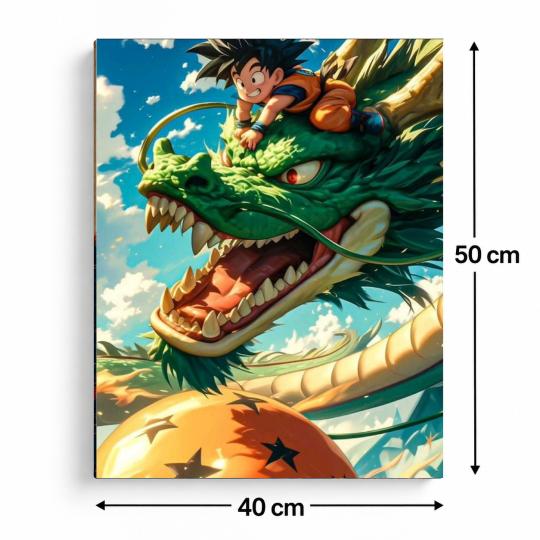PAINT BY NUMBERS WITH FRAME Paintings to Paint - Goku in the Clouds 40x50 cm, photo 3