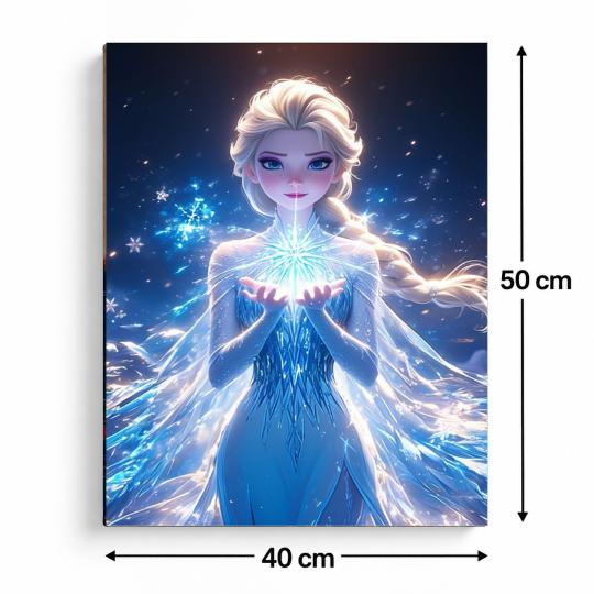 MALOWANIE PO NUMERACH Obrazy do malowania Disney Kraina Lodu Elsa 40x50 cm, zdjęcie 3