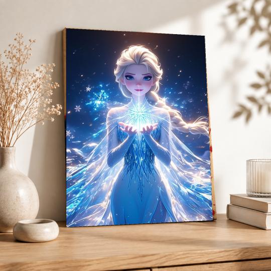 MALOWANIE PO NUMERACH Obrazy do malowania Disney Kraina Lodu Elsa 40x50 cm, zdjęcie 8