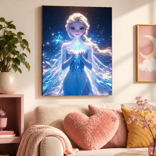 MALOWANIE PO NUMERACH Obrazy do malowania Disney Kraina Lodu Elsa 40x50 cm, zdjęcie 9