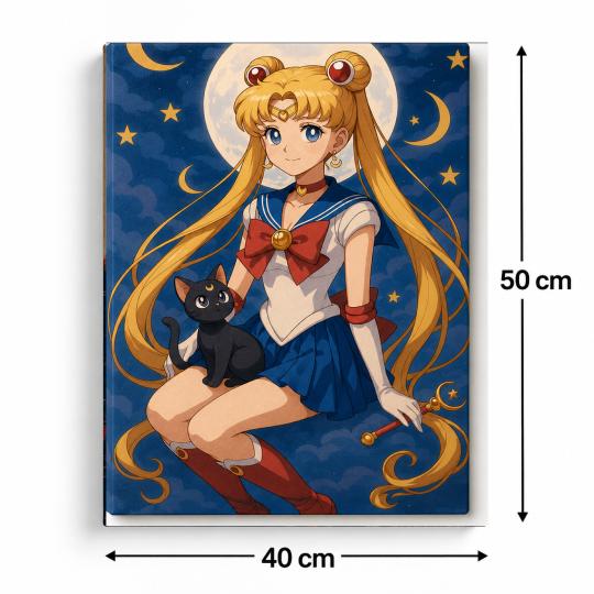 PAINT BY NUMBERS Paintings to Paint - Sailor Moon and Luna 40x50 cm, photo 3