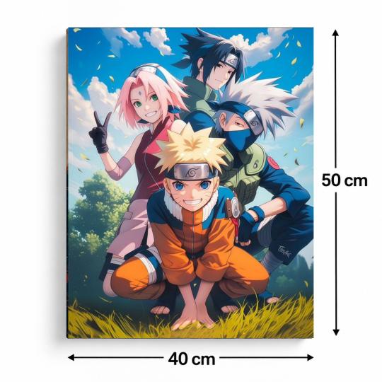 PAINT BY NUMBERS WITH FRAME Paintings to Paint - Naruto Team 40x50 cm, photo 3