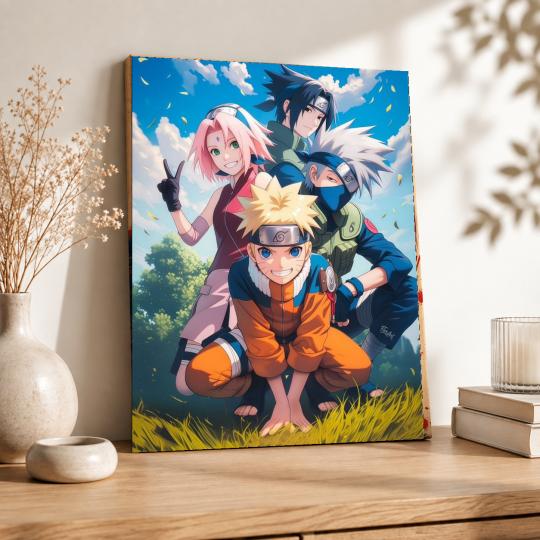 PAINT BY NUMBERS WITH FRAME Paintings to Paint - Naruto Team 40x50 cm, photo 8