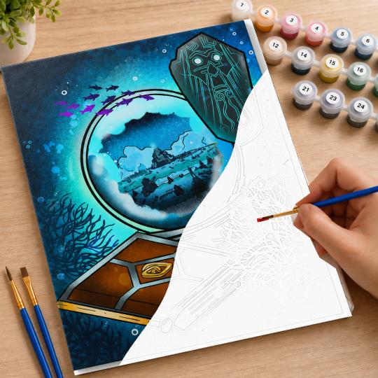 PAINT BY NUMBERS WITH FRAME Paintings to Paint - Disney Atlantis - The Lost Empire 40x50 cm, photo 7