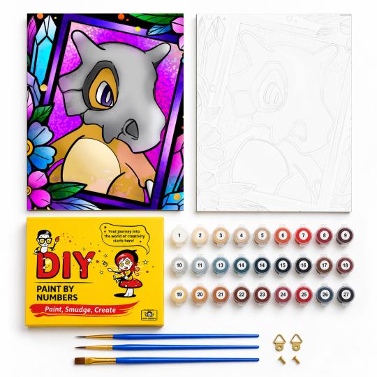 PAINT BY NUMBERS WITH FRAME Paintings to Paint - Pokemon Cubone 40x50 cm, photo 2