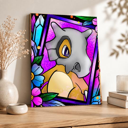 PAINT BY NUMBERS WITH FRAME Paintings to Paint - Pokemon Cubone 40x50 cm, photo 8