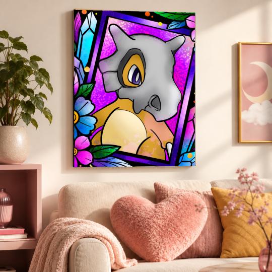 PAINT BY NUMBERS WITH FRAME Paintings to Paint - Pokemon Cubone 40x50 cm, photo 9