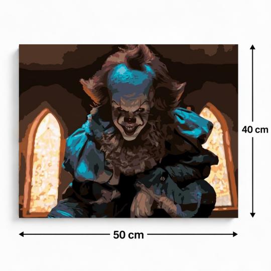 PAINT BY NUMBERS Paintings to Paint - Pennywise in the Church 50x40 cm, photo 3