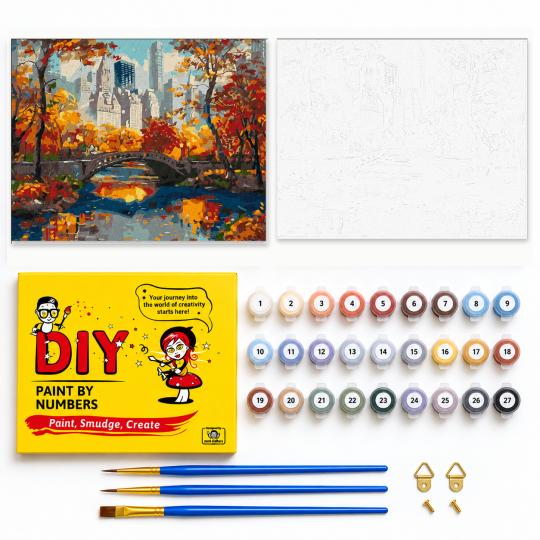 PAINT BY NUMBERS WITH FRAME Paintings to Paint - Golden Park 50x40 cm, photo 2