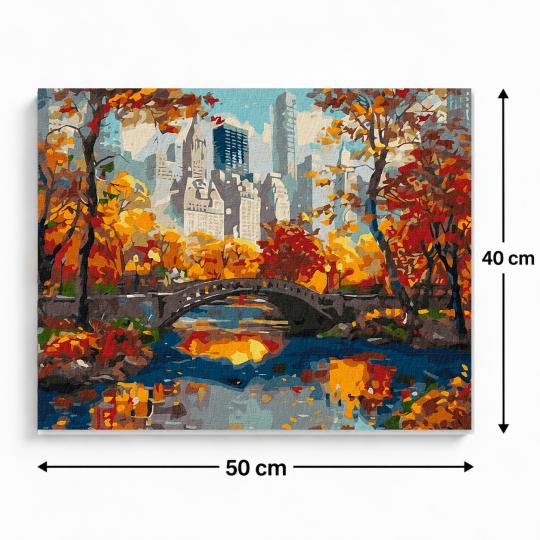 PAINT BY NUMBERS WITH FRAME Paintings to Paint - Golden Park 50x40 cm, photo 3