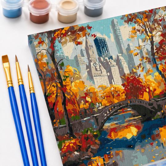 PAINT BY NUMBERS WITH FRAME Paintings to Paint - Golden Park 50x40 cm, photo 5