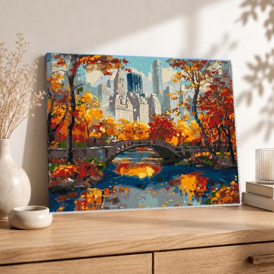 PAINT BY NUMBERS WITH FRAME Paintings to Paint - Golden Park 50x40 cm, photo 8