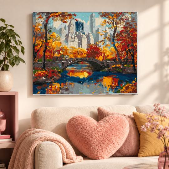 PAINT BY NUMBERS WITH FRAME Paintings to Paint - Golden Park 50x40 cm, photo 9