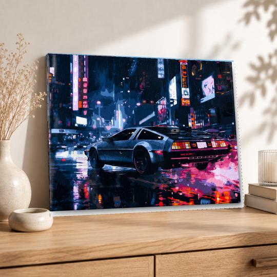MALOWANIE PO NUMERACH Z RAMĄ Obrazy do malowania Nocna Podróż 50x40 cm, zdjęcie 8