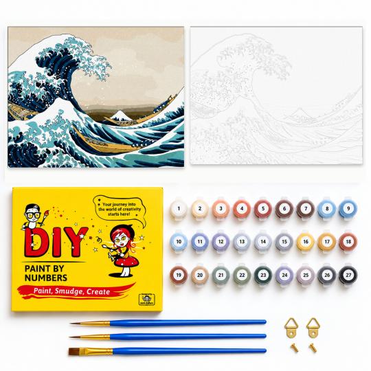 PAINT BY NUMBERS Paintings to Paint - The Great Wave off Kanagawa 50x40 cm, photo 2