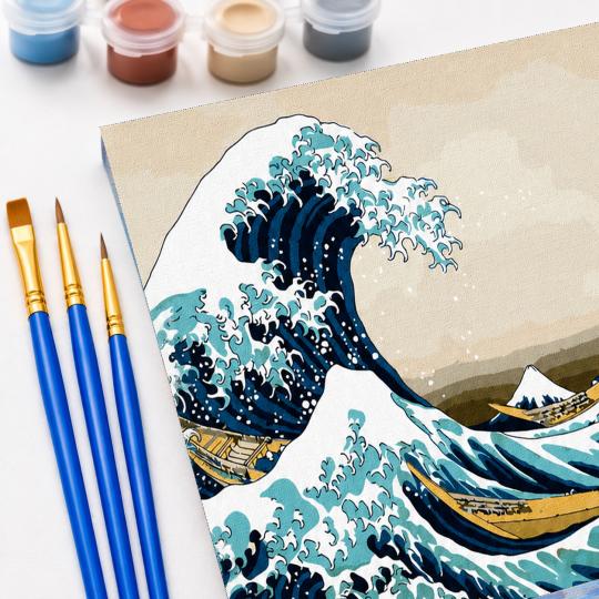 PAINT BY NUMBERS Paintings to Paint - The Great Wave off Kanagawa 50x40 cm, photo 5