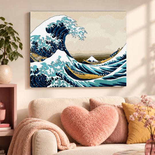 PAINT BY NUMBERS Paintings to Paint - The Great Wave off Kanagawa 50x40 cm, photo 9