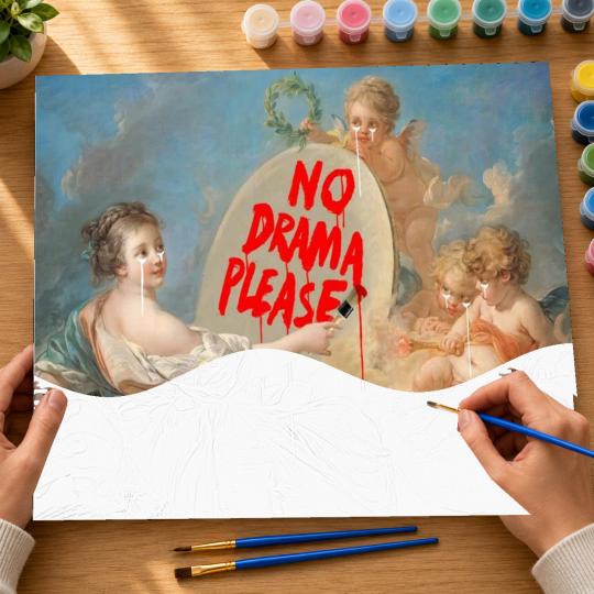 PAINT BY NUMBERS WITH FRAME Paintings to Paint - No Drama 50x40 cm, photo 6