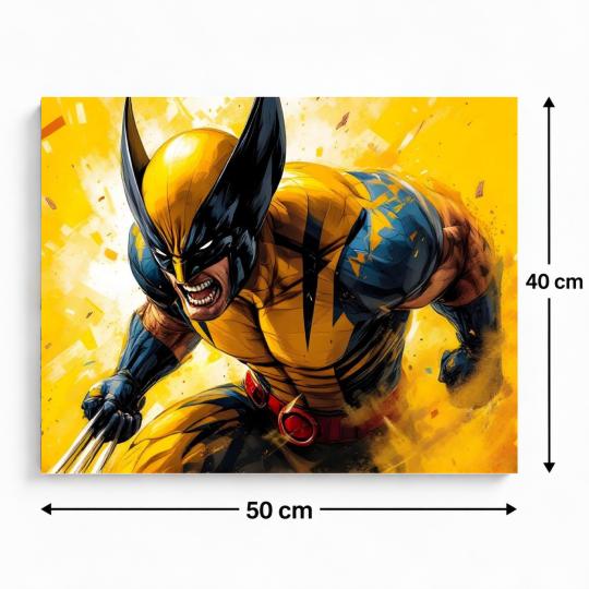 PAINT BY NUMBERS WITH FRAME Paintings to Paint - Marvel Wolverine 50x40 cm, photo 3