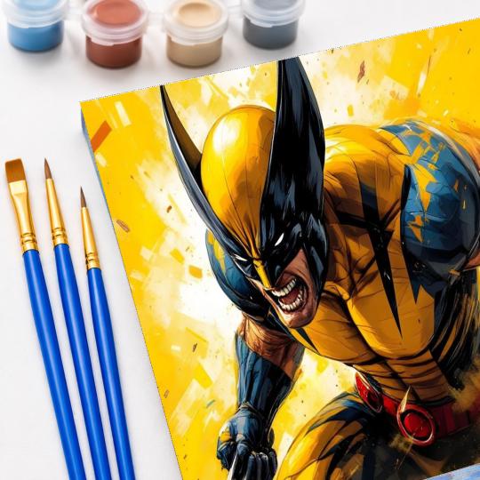PAINT BY NUMBERS WITH FRAME Paintings to Paint - Marvel Wolverine 50x40 cm, photo 5