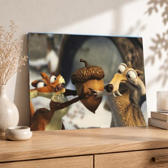 MALOWANIE PO NUMERACH Z RAMĄ Epoka lodowcowa Scrat i Scratte 50x40 cm, zdjęcie 8
