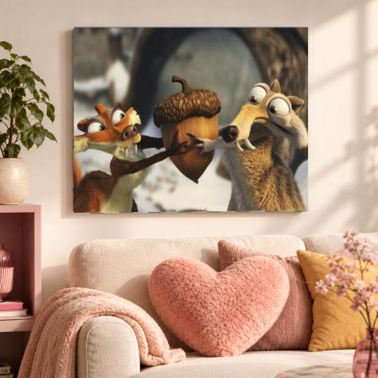 MALOWANIE PO NUMERACH Z RAMĄ Epoka lodowcowa Scrat i Scratte 50x40 cm, zdjęcie 9