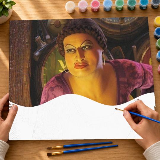 MALOWANIE PO NUMERACH Z RAMĄ Obrazy do malowania Shrek Doris 50x40 cm, zdjęcie 6