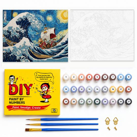 PAINT BY NUMBERS Paintings to Paint - One Piece - The Great Wave 50x40 cm, photo 2