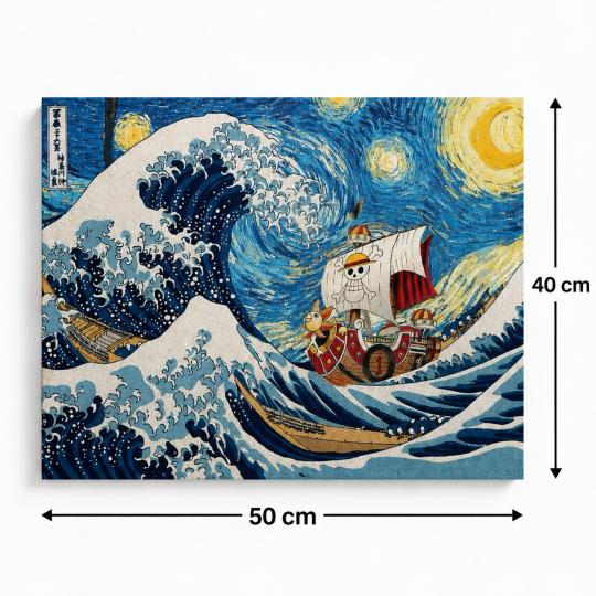 PAINT BY NUMBERS Paintings to Paint - One Piece - The Great Wave 50x40 cm, photo 3