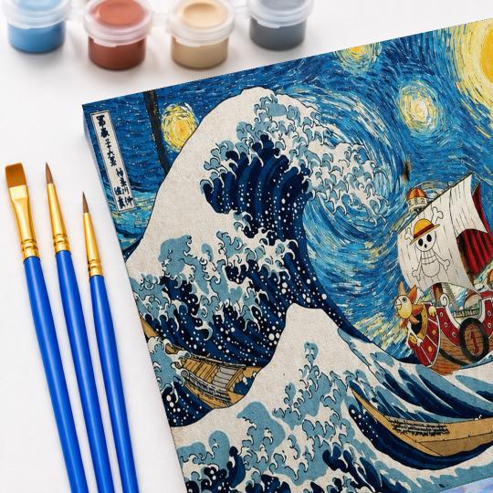 PAINT BY NUMBERS Paintings to Paint - One Piece - The Great Wave 50x40 cm, photo 5