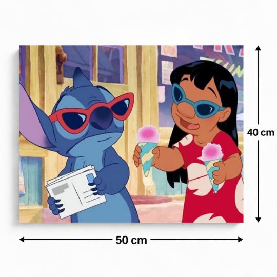 PAINT BY NUMBERS Paintings to Paint - Lilo & Stitch in Sunglasses 50x40 cm, photo 3