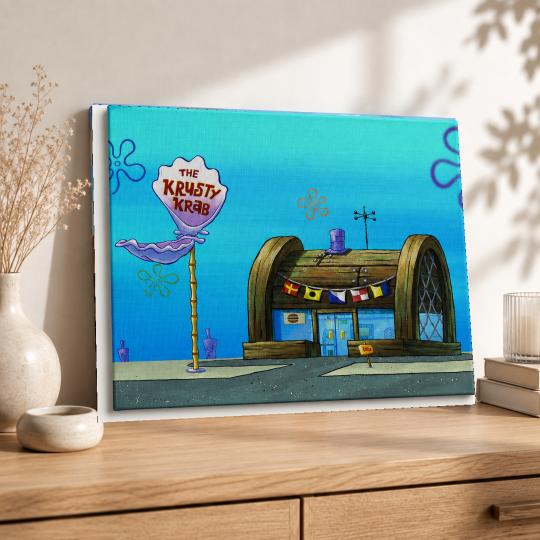 MALOWANIE PO NUMERACH Obrazy do malowania SpongeBob Krusty Krab 50x40 cm, zdjęcie 8